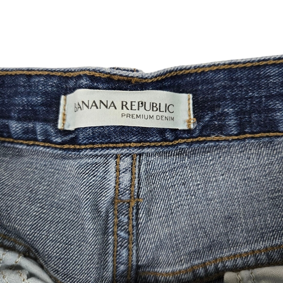 Banana Republic Blue Distressed Denim Shorts Sz.25 - Picture 3 of 9